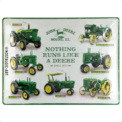 Afbeelding van Wandbord John Deere models 30x40