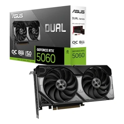 Afbeelding van ASUS DUAL NVIDIA RTX 5060 OC 8GB GDDR7 PCIe 5.0 1x HDMI 2.1b 3x DisplayPort 2.1a
