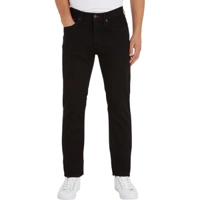 Image de Tommy Hilfiger Jean noir coupe droite pour homme Essentiels de vêtements hommes Jeans Core Denton UK Pantalon style classique fabriqué avec des matériaux durables