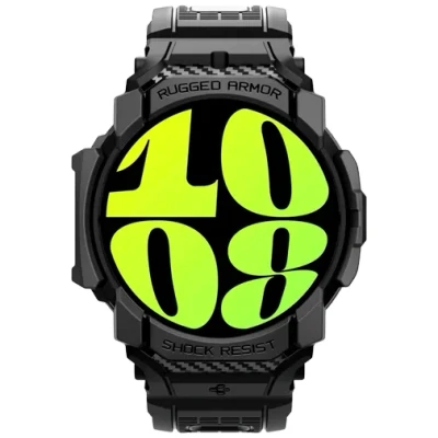 Afbeelding van Spigen Rugged Armor Pro Case Zwart Samsung Galaxy Watch 7 40mm