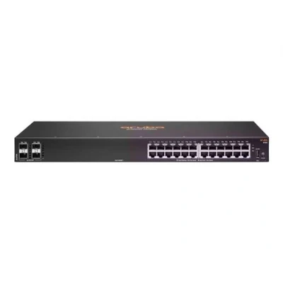 Image de HPE Aruba 6100 24G 4SFP+ Switch Commutateur Géré 24 x 10/100/1000 + 4 1 Gigabit / 10 SFP+ flux d&#039;air côte à Montable sur rack