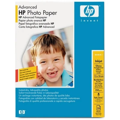 Image de Papier photo HP Advanced, brillant, 250 g/m2, 13 x 18 cm (127 178 mm), 25 feuilles