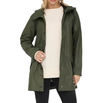Image de ONLY Femme Blouson de pluie Onlelisa Raincoat Otw,Kalamata,M