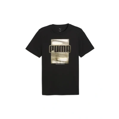 Afbeelding van Graphic Foil T shirt voor Heren, Zwart, Maat XS PUMA