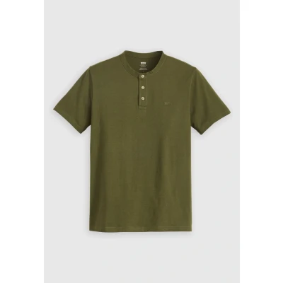 Afbeelding van Levi&#039;s Housemark Henley met korte mouwen Men&#039;s XL Groen / Olive Night