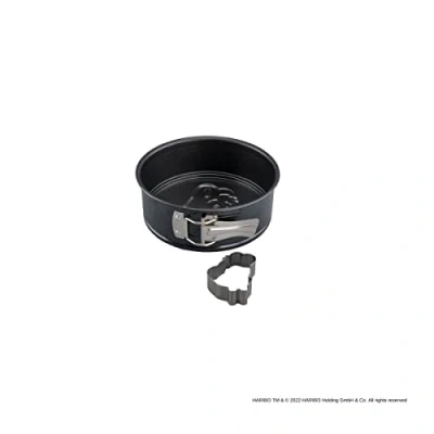 Afbeelding van meets Haribo bakvorm met Motiefbodem 18 cm Diameter springvorm voor heerlijke Golden Bear Cake Inclusief Cutter ronde taartvorm Design