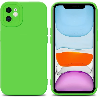 Afbeelding van Cadorabo Hoesje geschikt voor Apple iPhone 12 in Fluid GROEN Beschermhoes gemaakt van flexibel TPU silicone Cover Case