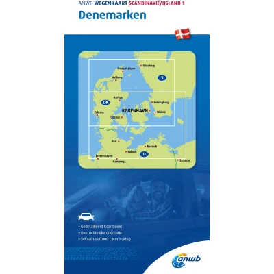 Afbeelding van ANWB Wegenkaart Scandinavië/IJsland 1. Denemarken