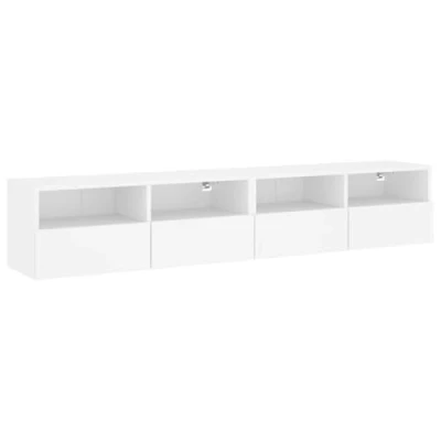 Afbeelding van Tv wandmeubels 2 st 80x30x30 cm bewerkt hout wit