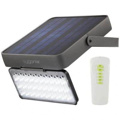 Afbeelding van Sygonix SY 5275988 Wandlamp op zonne energie SMD LED 30 W Neutraalwit Zwart