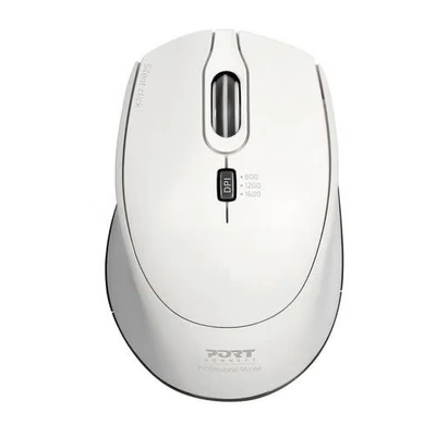 Image de Souris silencieuse sans fil Wifi Port Designs Blanc