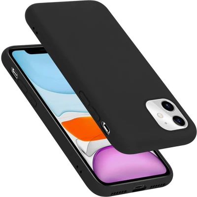 Afbeelding van Cadorabo Hoesje geschikt voor Apple iPhone 11 in LIQUID ZWART Beschermhoes gemaakt van flexibel TPU silicone Case Cover