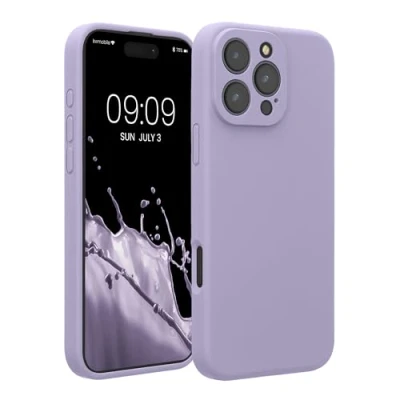 Afbeelding van kwmobile telefoonhoesje geschikt voor Apple iPhone 16 Pro Max TPU backcover met siliconen coating Smartphone case in lavendel