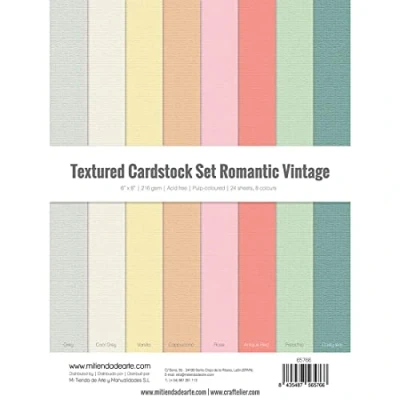 Afbeelding van Craftelier Kartonnen doos kaarten voor scrapbooking projecten romantische vintage textuur 15 x 20 cm