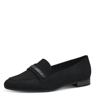 Afbeelding van Marco Tozzi Instappers, Dames, Maat: 38, Black Textiel