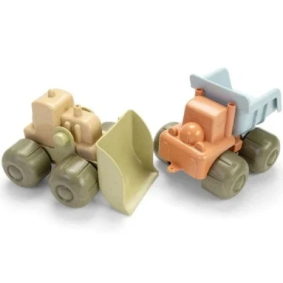 Afbeelding van Dantoy bulldozer en vrachtwagen bioplastic Nordic Swan Ecolabel