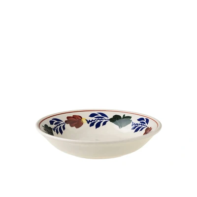 Afbeelding van Royal Boch Boerenbont Set 6 Diamant Schaal 16,5cm Crème Met Decor Aardewerk
