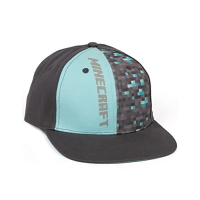 Afbeelding van Minecraft Diamond Boys/Youth Snapback Cap, grijs.
