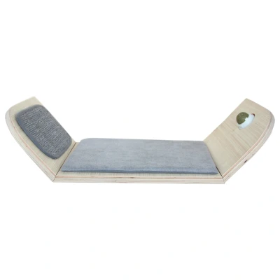 Afbeelding van All For Paws Skywalk Scratcher Lounge Bed With Catnip Ball Wandkrabpaal 40x9x29 cm Grijs