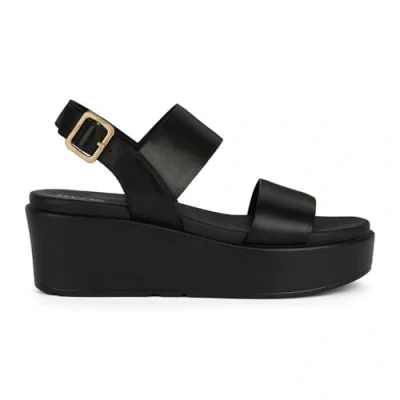 Afbeelding van Geox D Xand 2.2s A sandalen met sleehak voor meisjes, zwart.