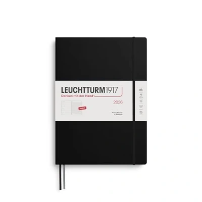 Afbeelding van Leuchtturm week/notitie agenda 2026 black 23x31.5cm