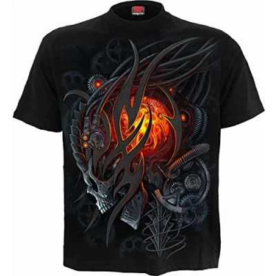 Afbeelding van Spiral T shirt voor heren, zwart.