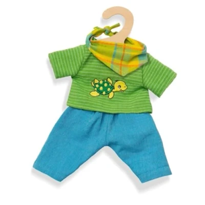 Afbeelding van Heless Poppenkleding Outfit Max 3 delig Blauw/groen 28 35 Cm