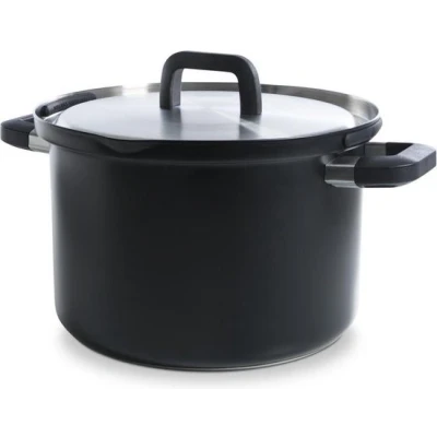 Afbeelding van BK Soeppan Flow Cool Zwart RVS ø 24 cm / 6 Liter