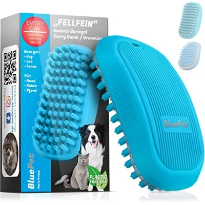 Image de Brosse en caoutchouc pour chiens et chats à poils courts Effet de massage Enlève les morts, la saleté poussière bain chien chat