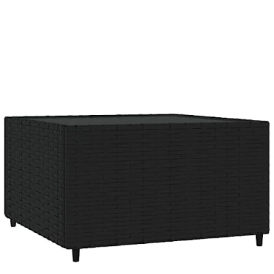Afbeelding van vidaXL Salontafel vierkant 50x50x30 cm poly rattan zwart