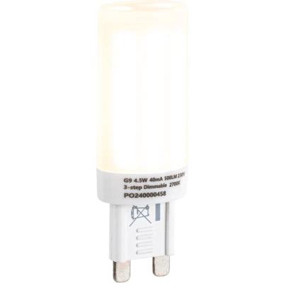 Afbeelding van LUEDD G9 3 staps dimbaar LED lamp opaal 4.5W 500 lm 2700K