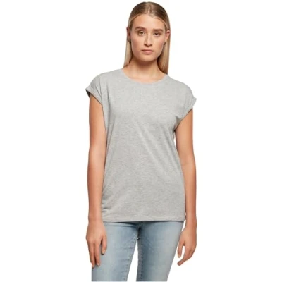 Afbeelding van Damesshirt met ronde hals en omgeslagen mouw White Sand XS