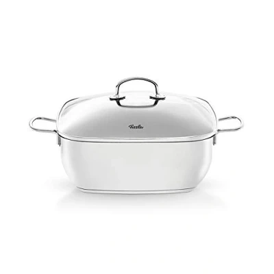 Afbeelding van Fissler Secural Braadpan met Antikleeflaag Vierkant Glasdeksel, 28x28cm