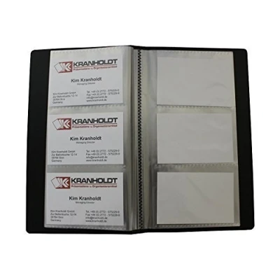 Afbeelding van 1x EXXO HFP #23268 Visitekaartmap Zwart 120 kaartjes 210x120mm