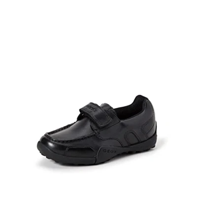 Afbeelding van Geox JR W.SNAKE Mocassino Klittenbandschoenen voor kinderen, Maat: 36, Black Leer