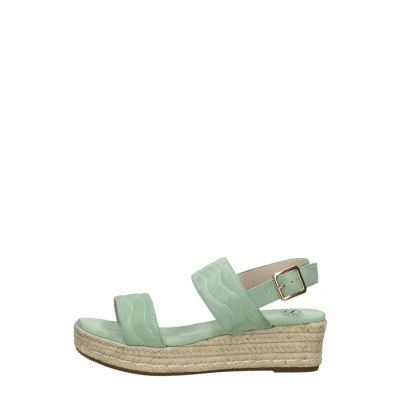 Afbeelding van SUB55 Sandalen met sleehak, Dames, Maat: 40, Mint Kunststof