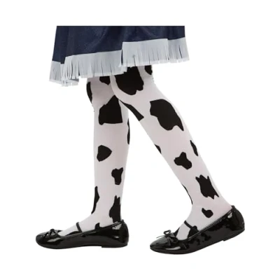 Afbeelding van Smiffys 53126, panty, koeienprint, cowgirl, meisjes, eenheidsmaat