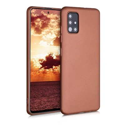 Afbeelding van kwmobile telefoonhoesje geschikt voor Samsung Galaxy A51 Hoesje smartphone Back cover in metallic brons
