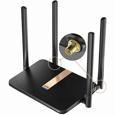 Afbeelding van Cudy AC1200 ontgrendeld 4G LTE routermodem met simkaartsleuf, 1200 Mbps mesh, verwisselbare mobiele antennes, SMA interface, DDNS, VPN, Cloudflare, LT500D