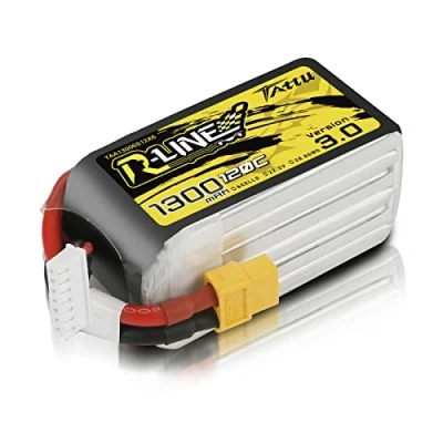 Afbeelding van Tattu 6S Lipo Accu 1300mAh 22,2V 120C Rline versie Batterij met XT60 aansluiting voor UAV drone FPV Race RC Quadcopter