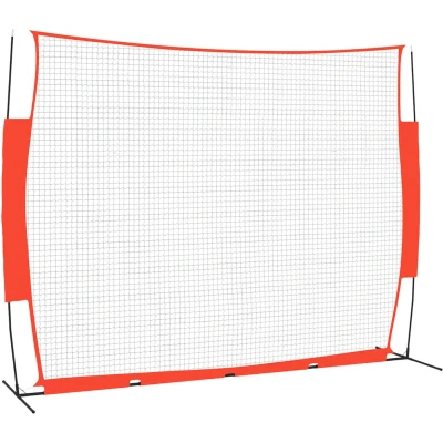 Afbeelding van Honkbalnet Draagbaar 369X107X271 Cm Staal Polyester Rood Zwart