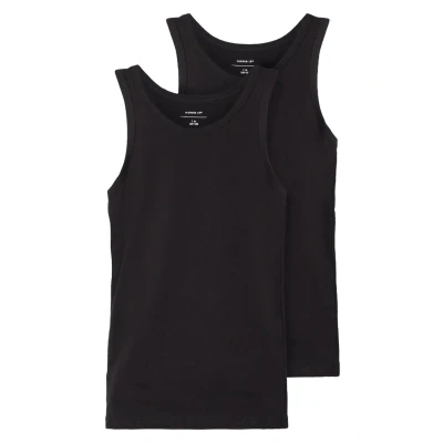 Afbeelding van Name it Nkmtank 2PACK Hemd voor kinderen, Maat: 110, Black