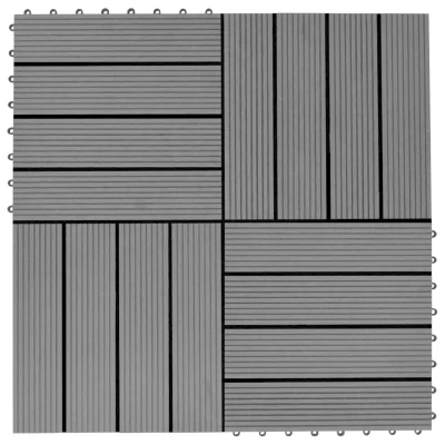 Afbeelding van 22 st Terrastegels 30x30 cm 2 m² HKC zwart
