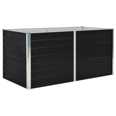 Afbeelding van Plantenbak verhoogd 160x80x45 cm gegalvaniseerd staal antraciet