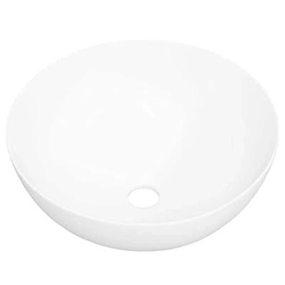 Afbeelding van vidaXL Wasbak 36x15 cm rond keramiek wit