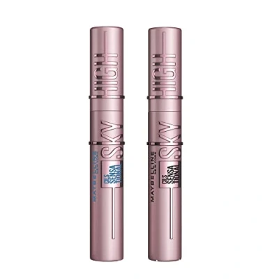 Image de Maybelline New York Lot de 2 Mascaras Volume &amp; Longueur Sky High + Waterproof Teinte : Very Black x 7,2 ml