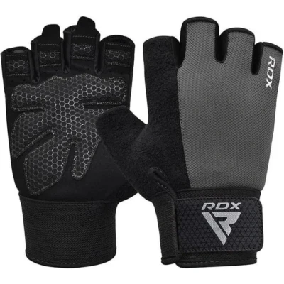 Afbeelding van RDX Sports Fitness Handschoenen W1 Met open vingertoppen Grijs Kunststof