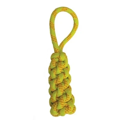 Afbeelding van Happy Pet Twisted Tugger Flostouw Geel / Oranje 32X8X8 CM