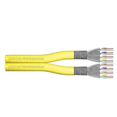 Image de DIGITUS Câble en vrac 500 m 7.5 mm S/FTP duplex CAT 7a sans halogène, solide jaune, RAL 1028