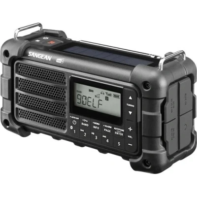 Image de Radio portable Bluetooth Sangean MMR 99 DAB Midnight Black avec panneau solaire et dynamo